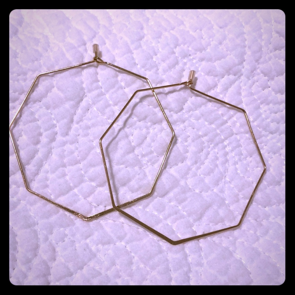 Geometric Thin Gold Hoops